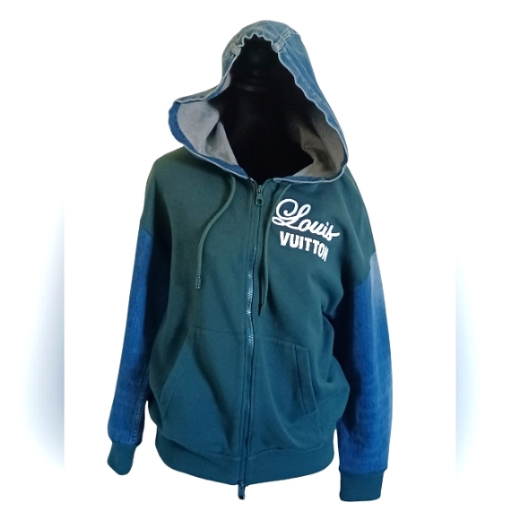 Authentic Louis Vuitton Hybrid Hoodie Denim Jacket - Picture 4 of 10